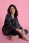 Zivame Satin Pyjama Set - Vapor Blue — thumbnail 4